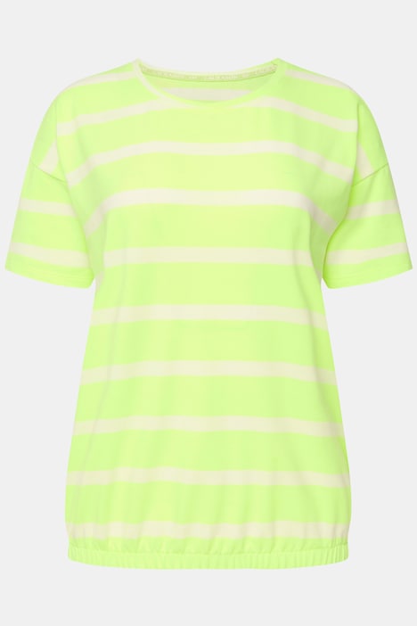 T-Shirt, oversized, Ringel, Rundhals, OEKO-TEX
