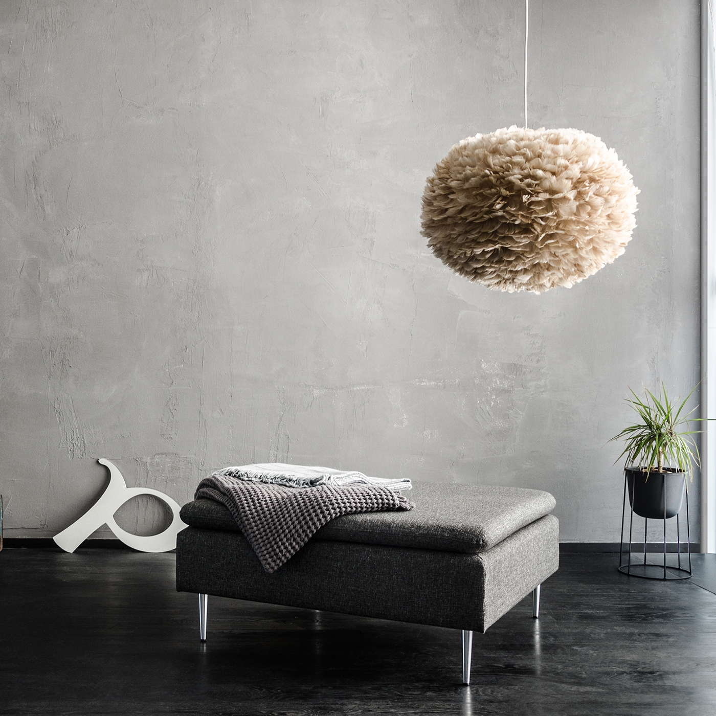Hanglamp EOS Large Ø65cm + koordset wit Wit