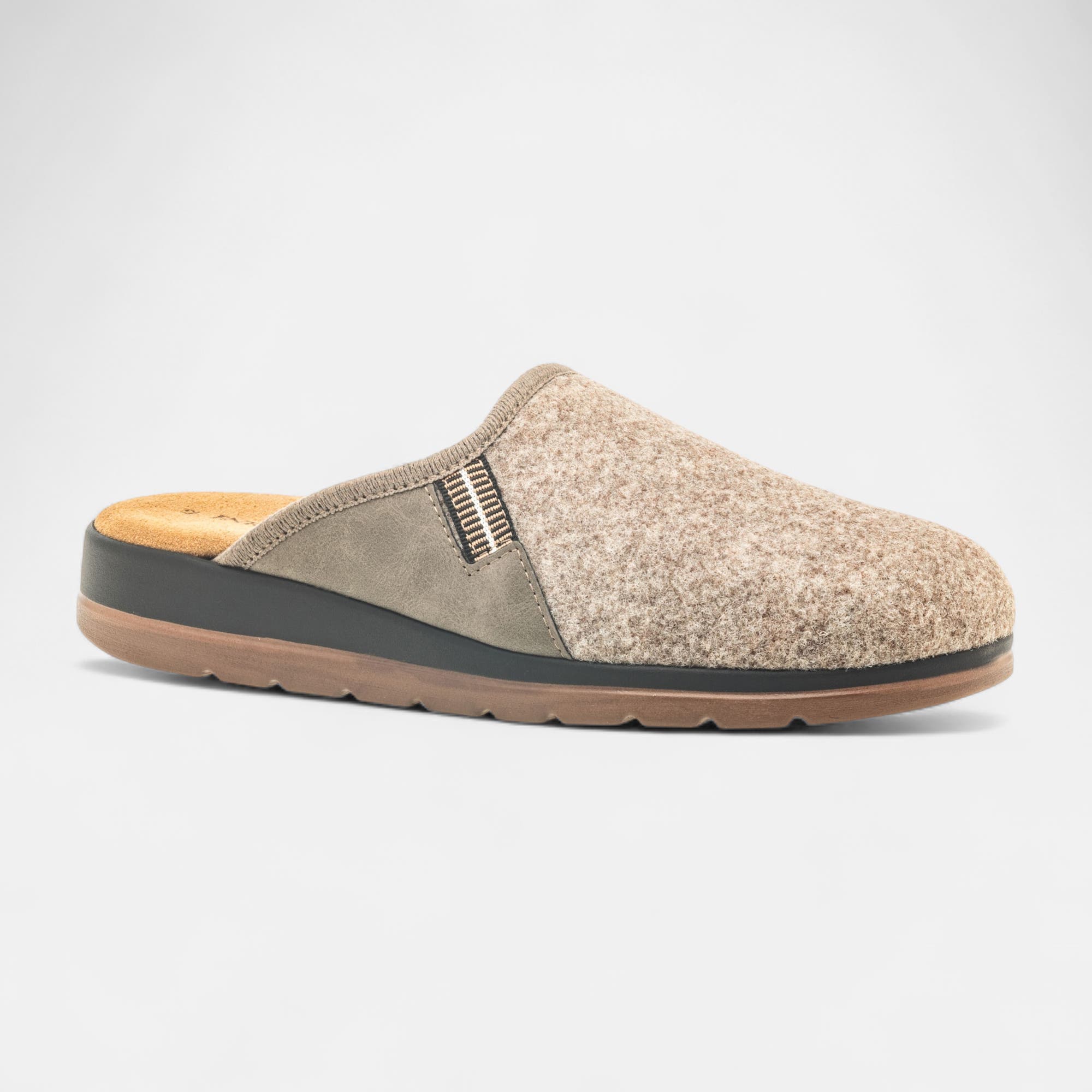 Pantoufles mules Homme taupe