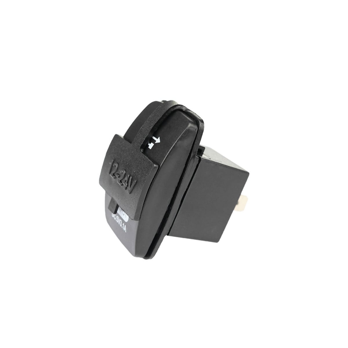 Båtformet dobbel USB-billader Sort+gressfarge