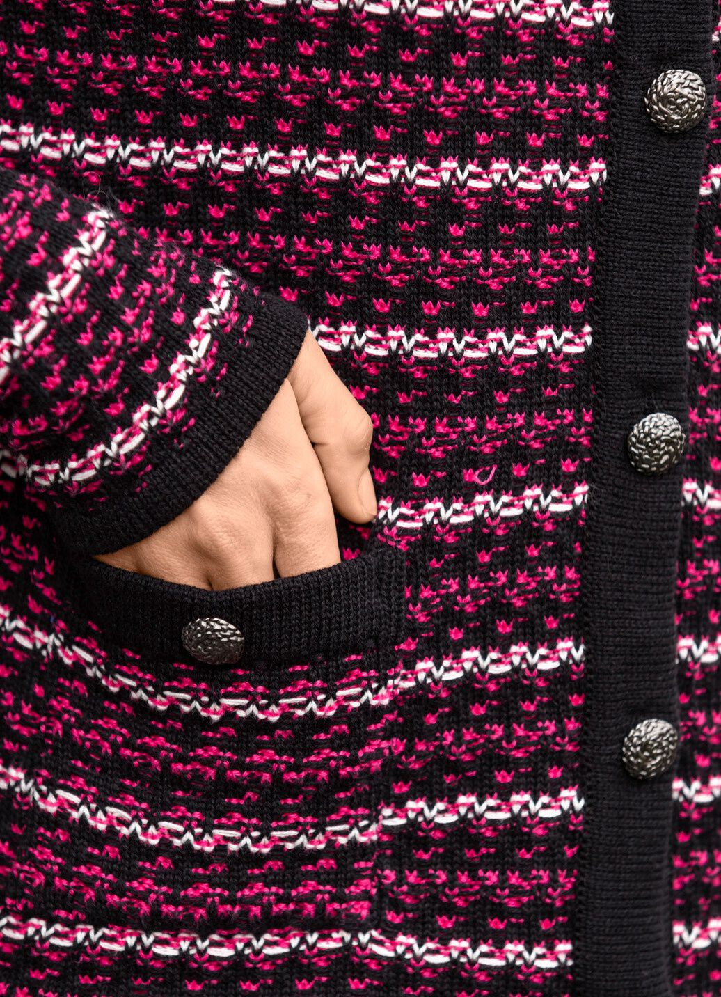 Strickjacke in Jacquard-Dessin