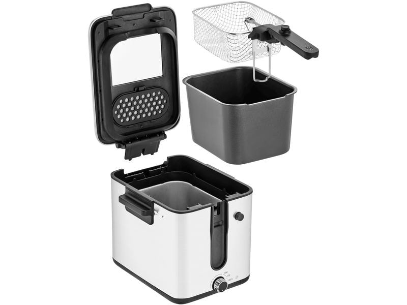 WMF Fritteuse Küchenminis Fryer & Dicer Schwarz/Silber Fritteuse mit Kartoffel Schneider