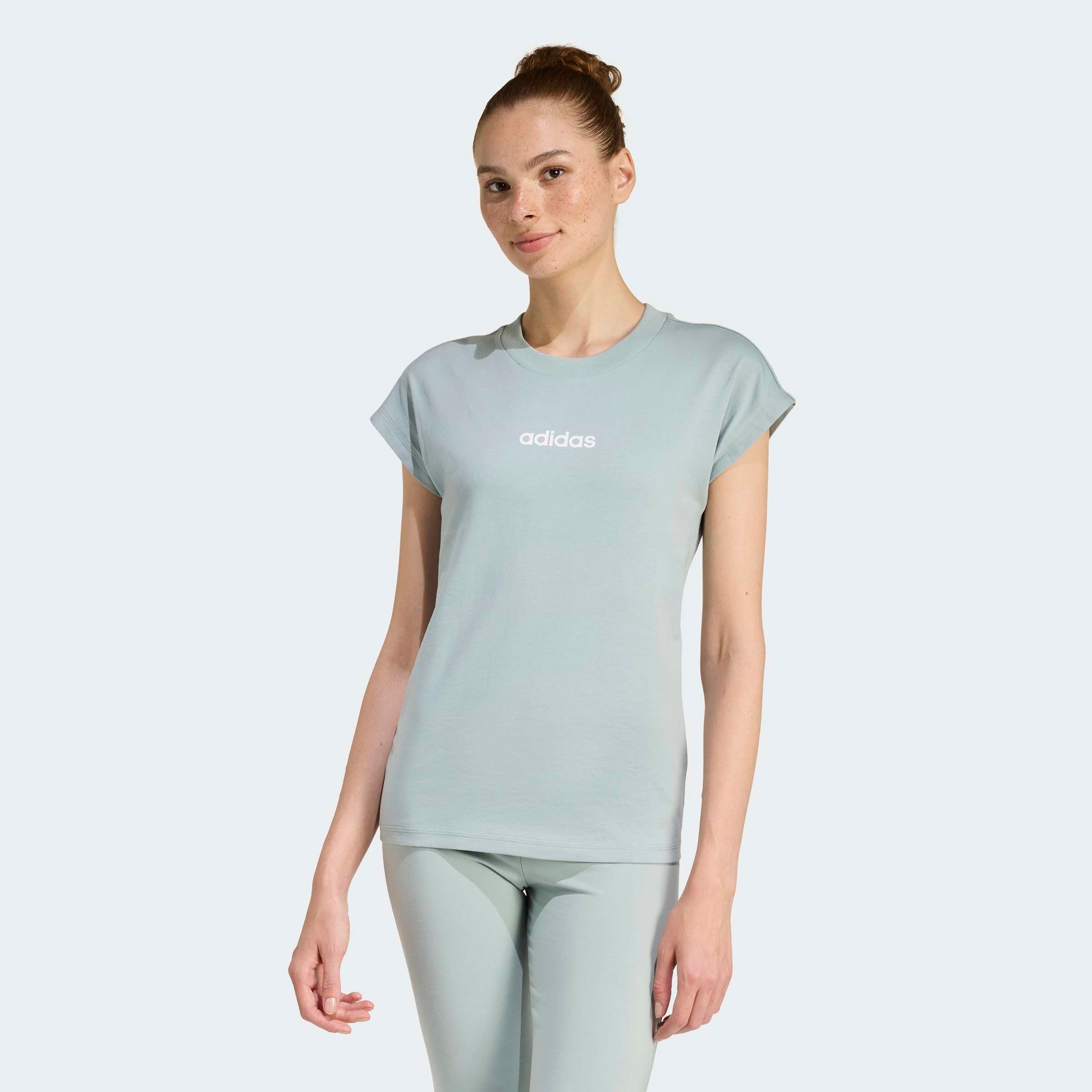 adidas Sportswear T-Shirt »W LIN SJ T« sportlicher Stil, Kurzarm, ohne Verschluss, aus Baumwolle