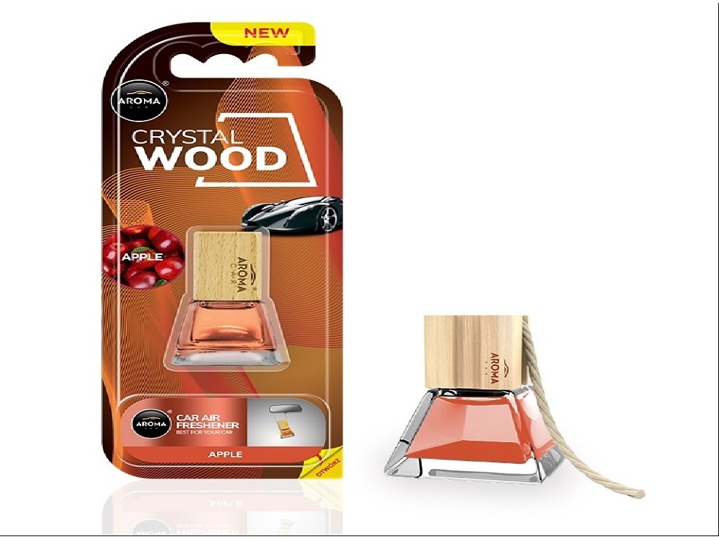 AMBIENTADOR AUTO AROMA CAR CRYSTAL WOOD MAÇÃ 7ML