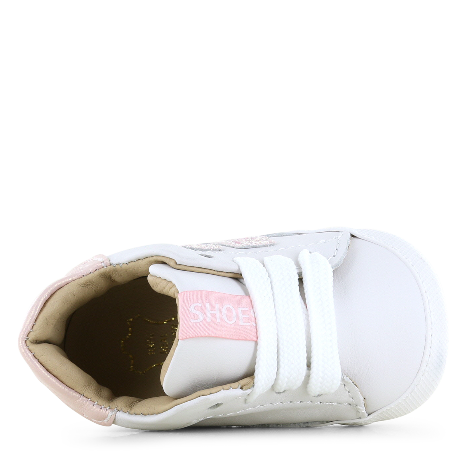 Shoesme wit-roze BABY-PROOF® schoentje Leer | Meisjes schoenen