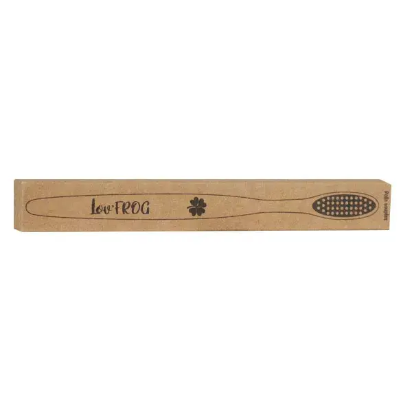 Lov'FROG Brosse à Dent Bambou Charbon Actif Adulte Motif Trèfle