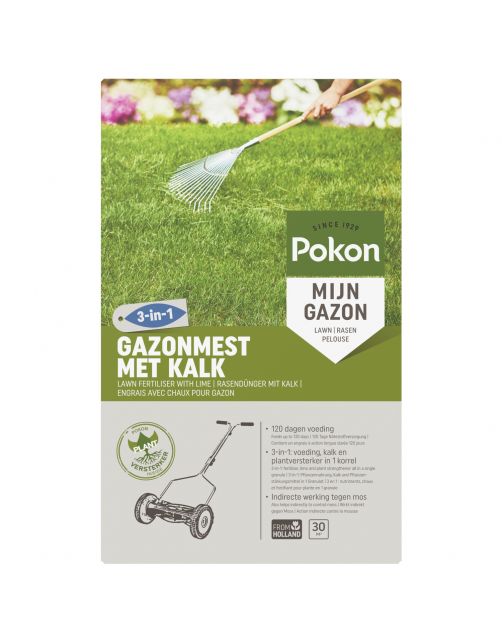 Pokon Gazonmest Met Kalk 3-In-1 - Gazonmeststoffen