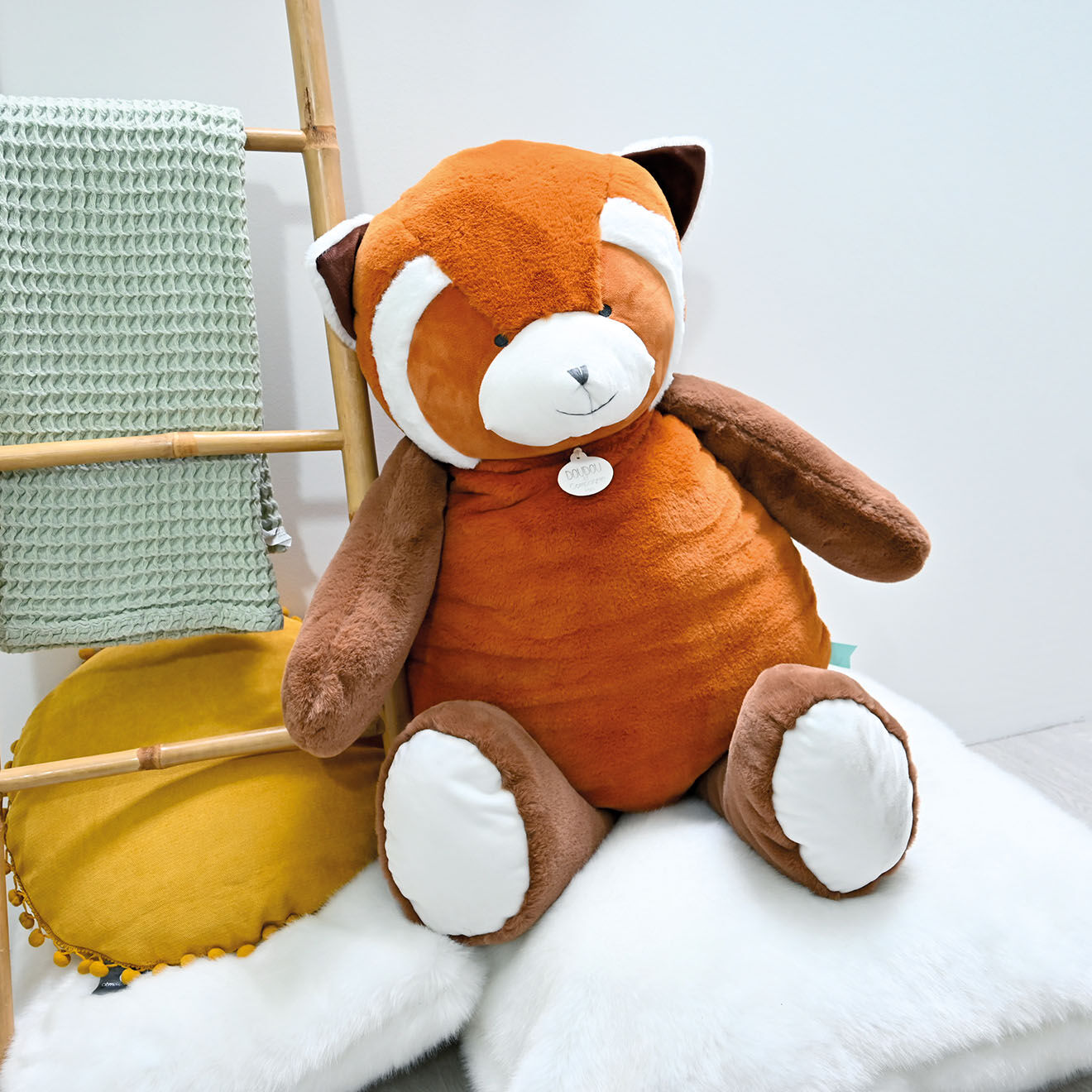 Doudou et Compagnie Panda roux orange