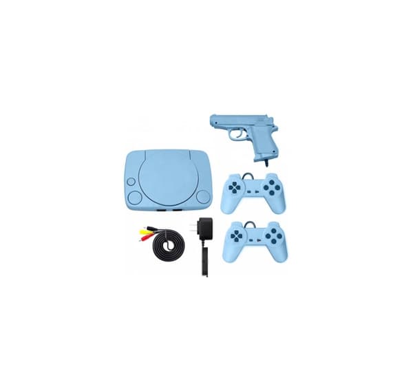 Spilldatamaskin, RF-2GUN retrokonsoll med 22 8-biters spill med 2 joysticks + spillpistol, Riff
