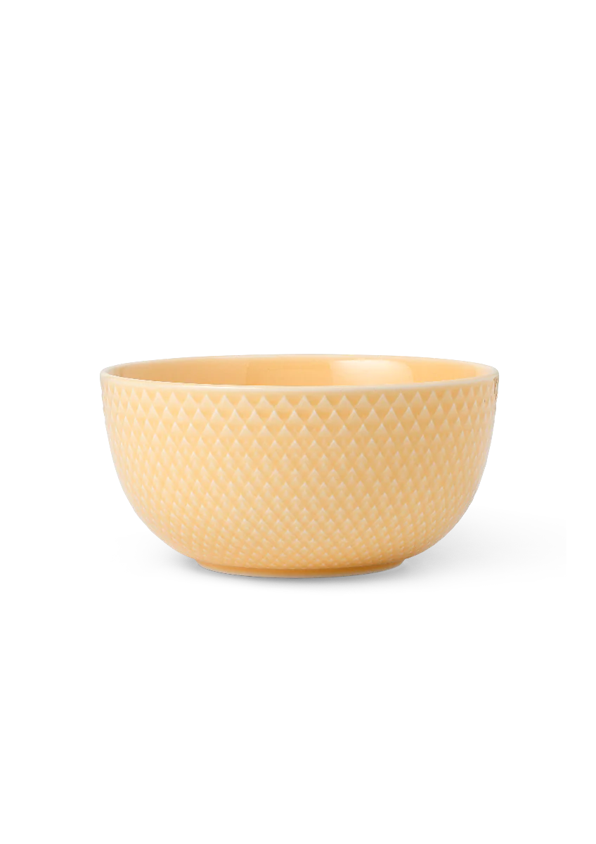 Lyngby Porcelæn  Rhombe Color skål, orange - H: 6,5 cm.