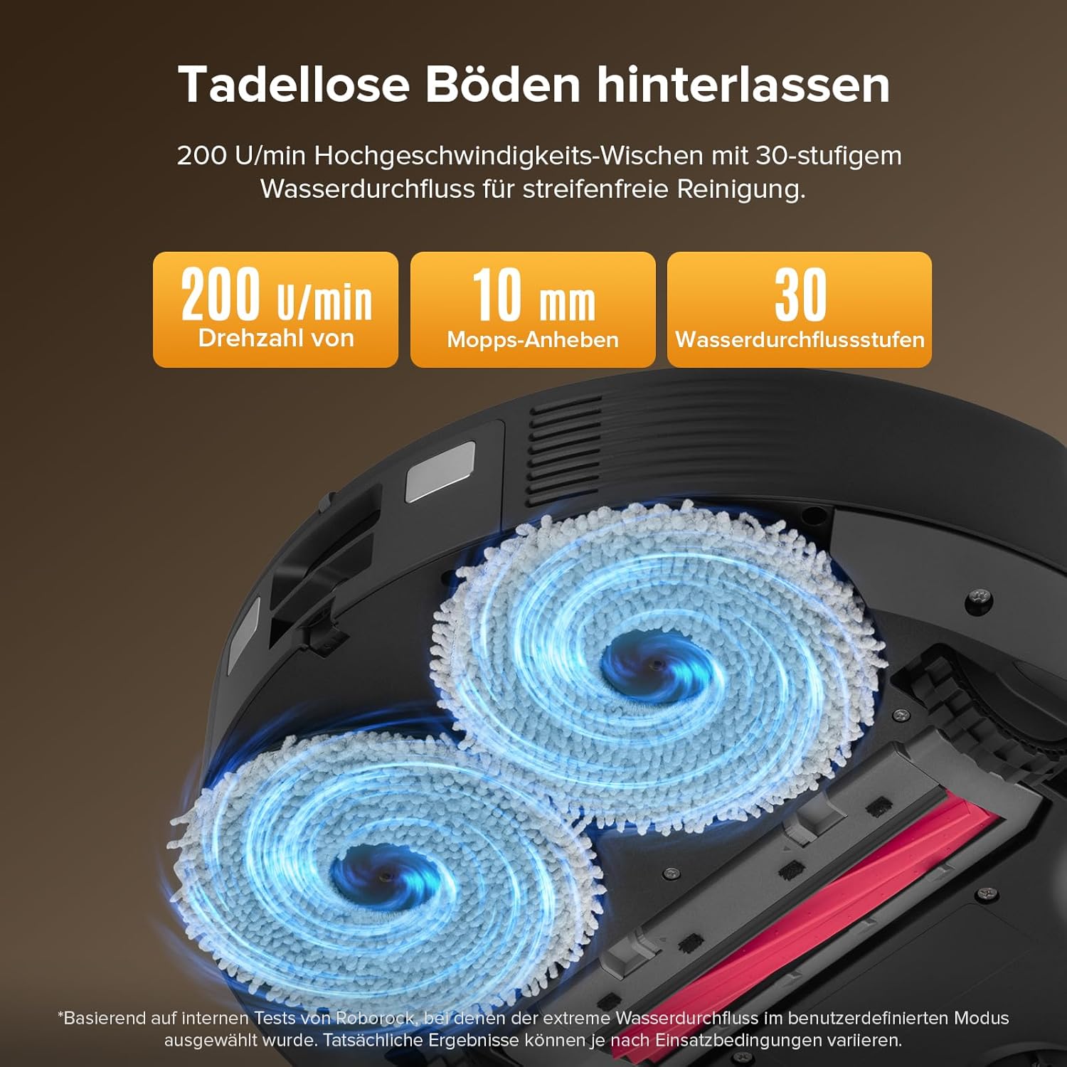 roborock QV 35S Saugroboter mit Wischfunktion, 10.000 Pa HyperForce Saugkraft, Anti-Tangle-Bürsten, Anhebbare Schleudermopps, Intelligente Hindernisvermeidung, Multifunktions-Dockingstation (Schwarz)