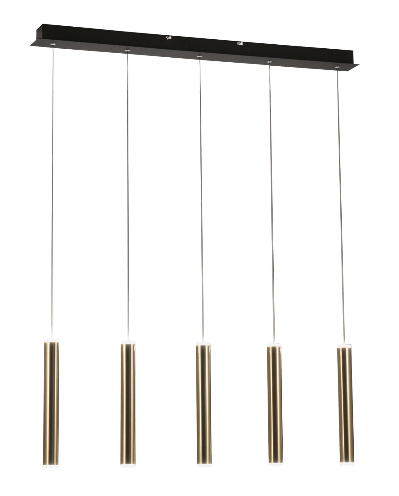 FABAS LUCE LED Balkenpendel PRADO 5-flg messingfarbig