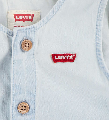 Levis Set - Sommerstrampler/Sommerhut - Leere Leinwand