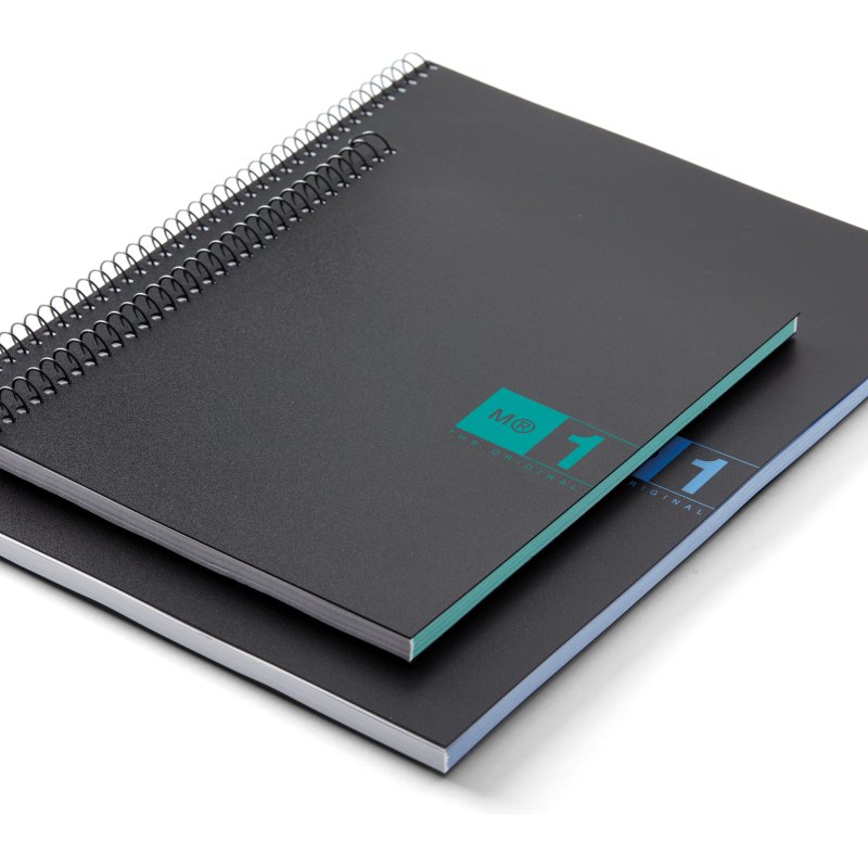 Notebook The Original, Couverture souple, A5, quadrillage 5x5 mm, 80 feuilles de 1 couleur, Miquelrius, Turquoise.