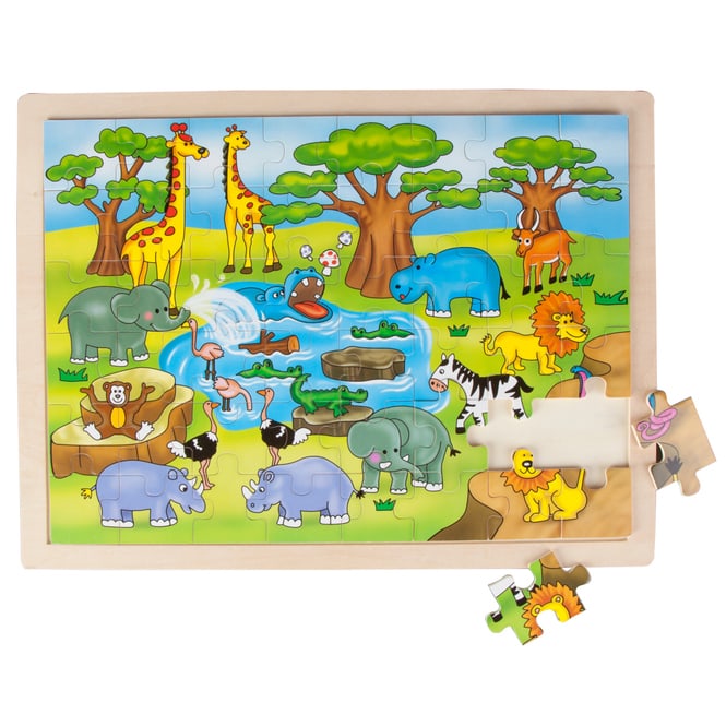 Besttoy - Großes Holzpuzzle - Safariparty - 48 Teile