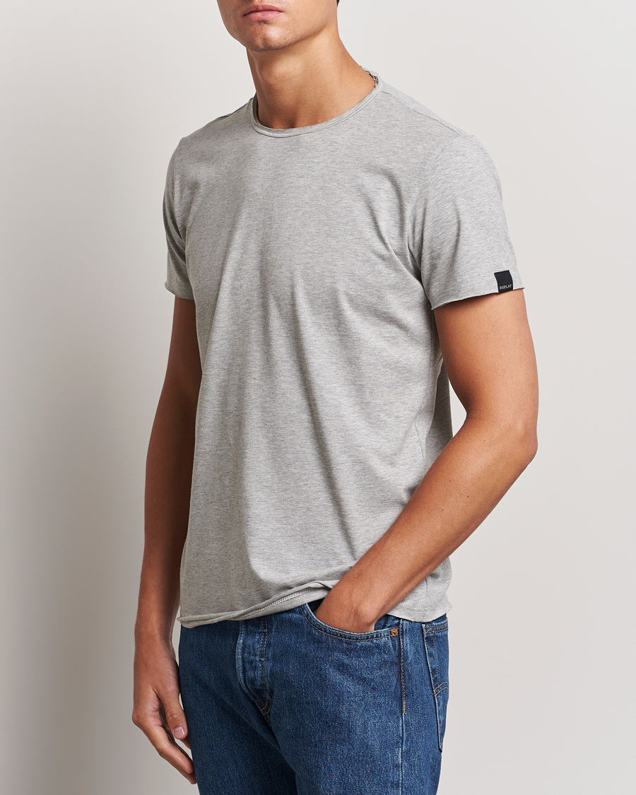 Replay Crew Neck T-Shirt Light Grey Melange