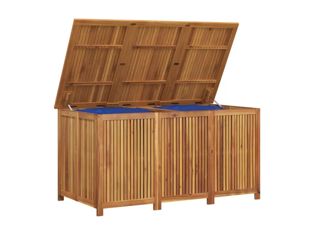 Boîte de rangement de jardin 150x80x75 cm bois massif d'acacia