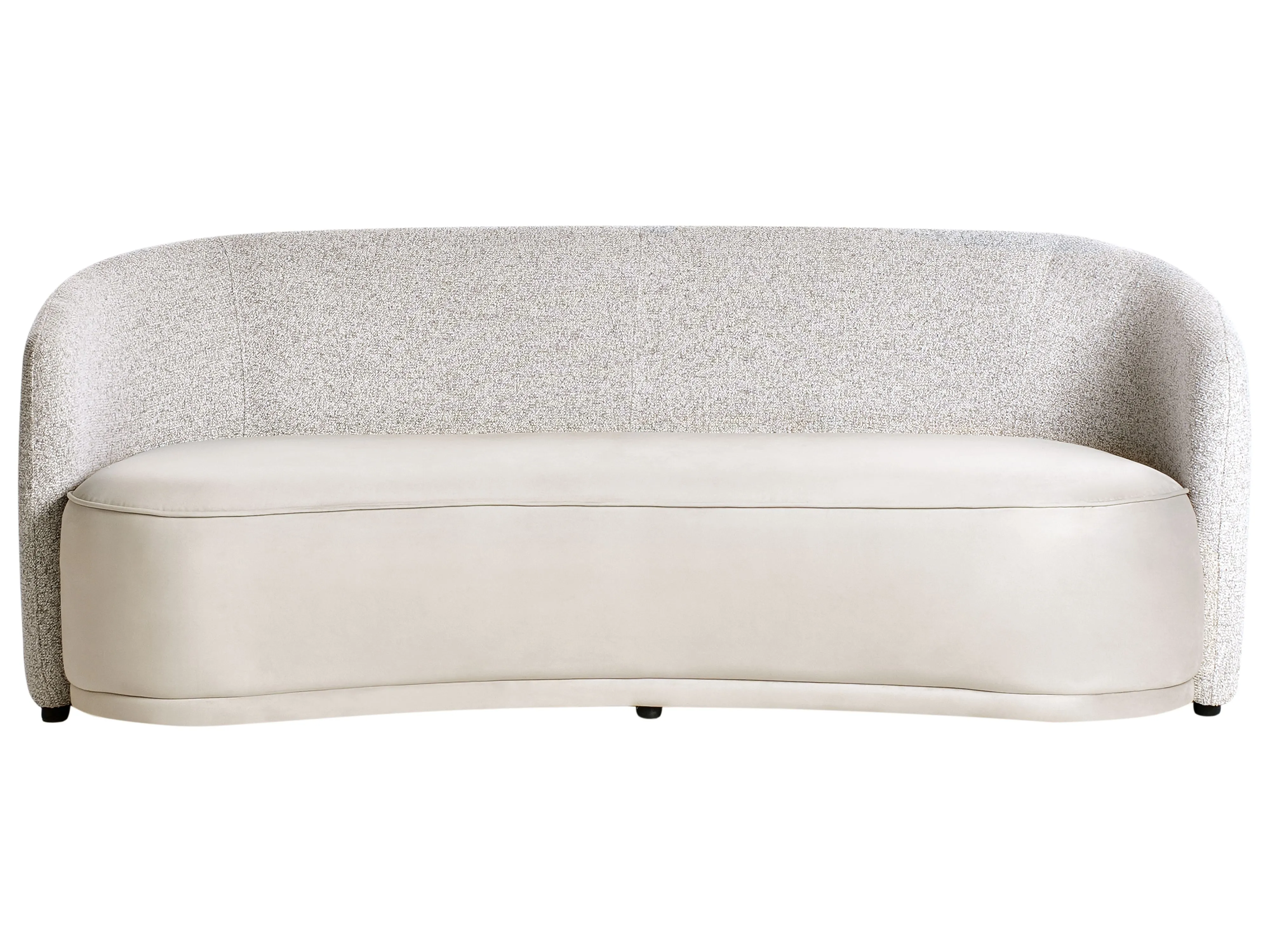 Bank 3-zits ROSET Stof Lichtbeige