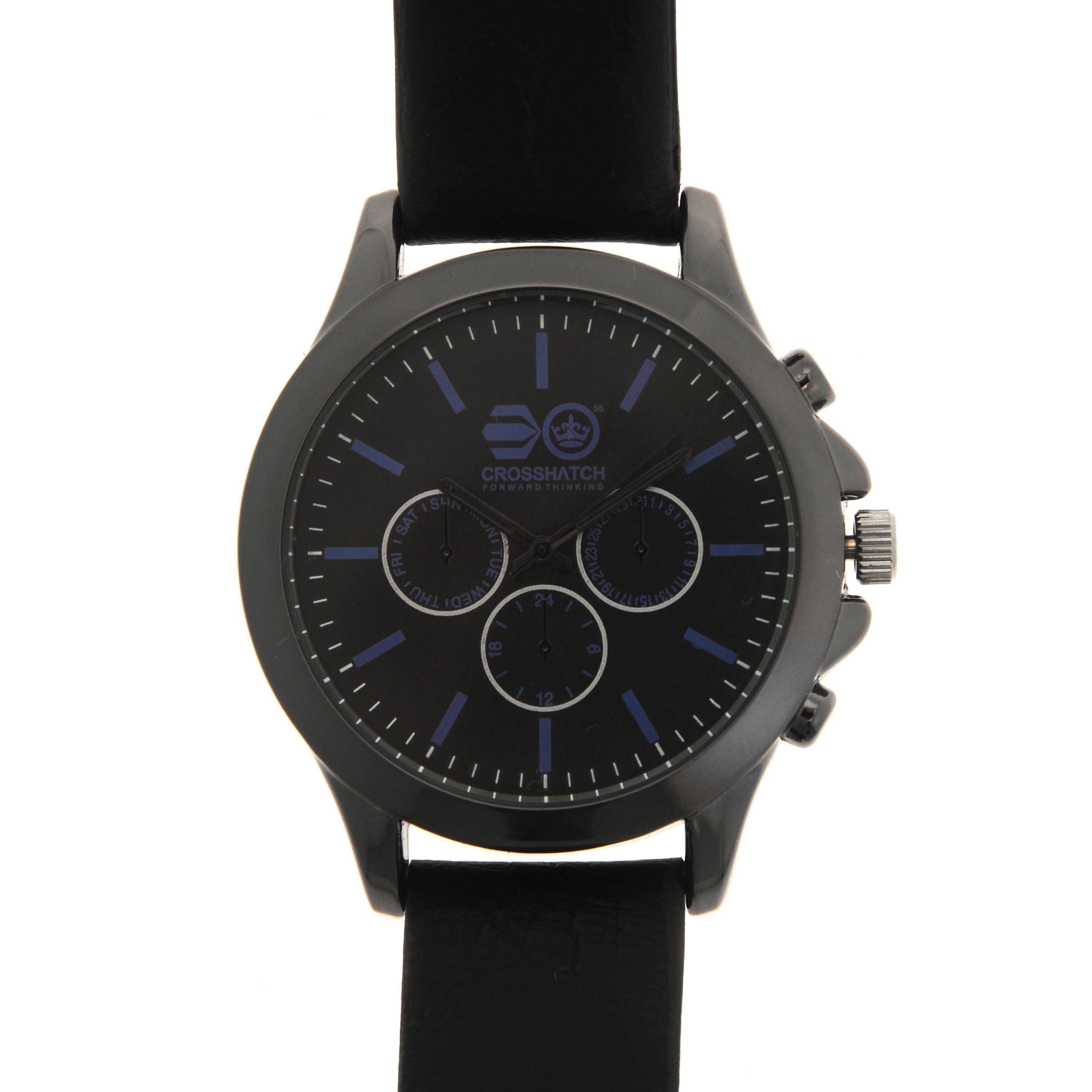 Crosshatch Crosshatch Leather Strap Watch Mens