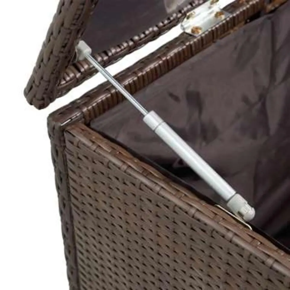 vidaXL - Opbergkist - Bruin - Poly rattan