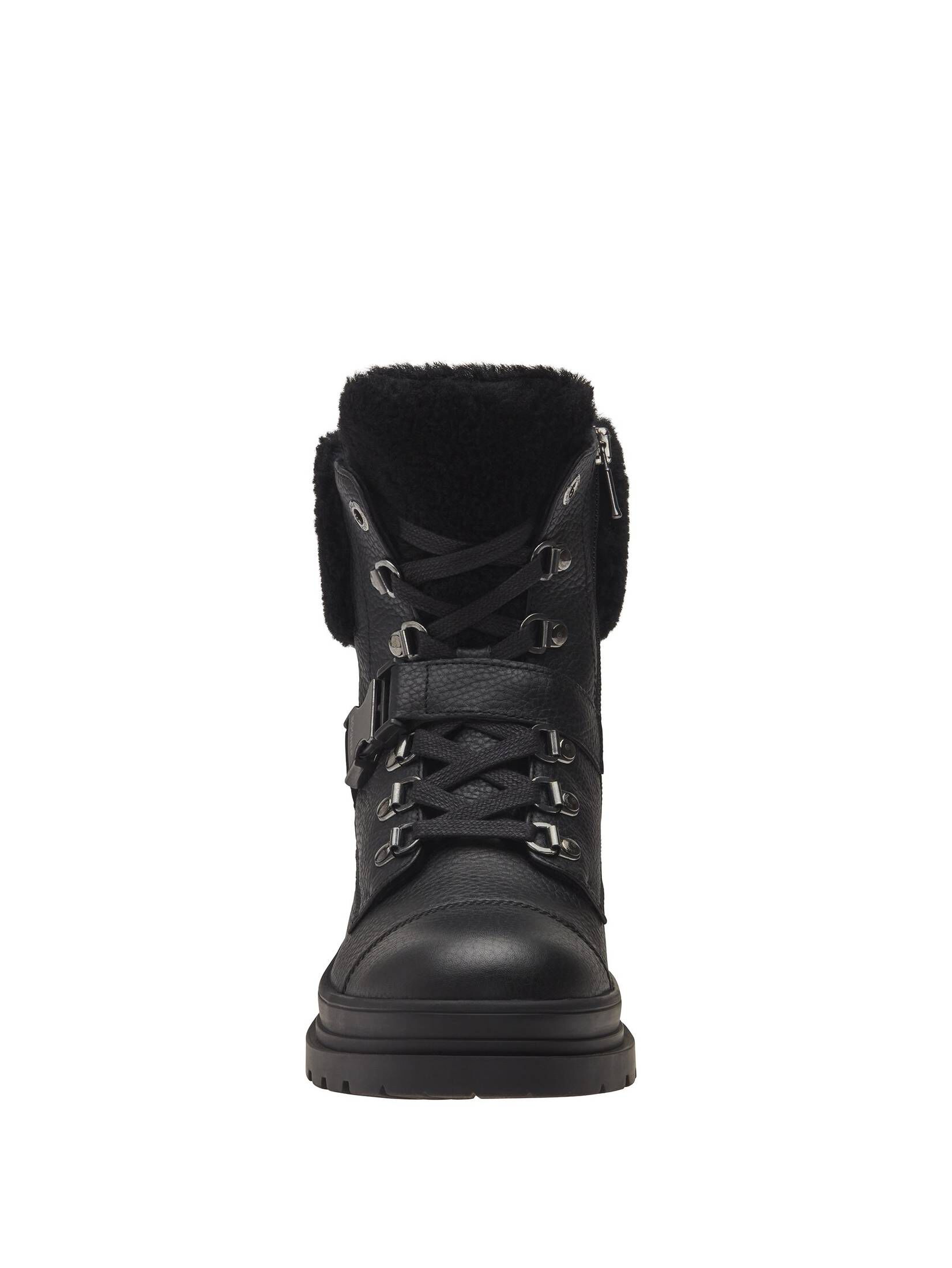 BOGNER| Damen Schnürboots aus Leder ST. MORITZ SHEARLING mit Spikes