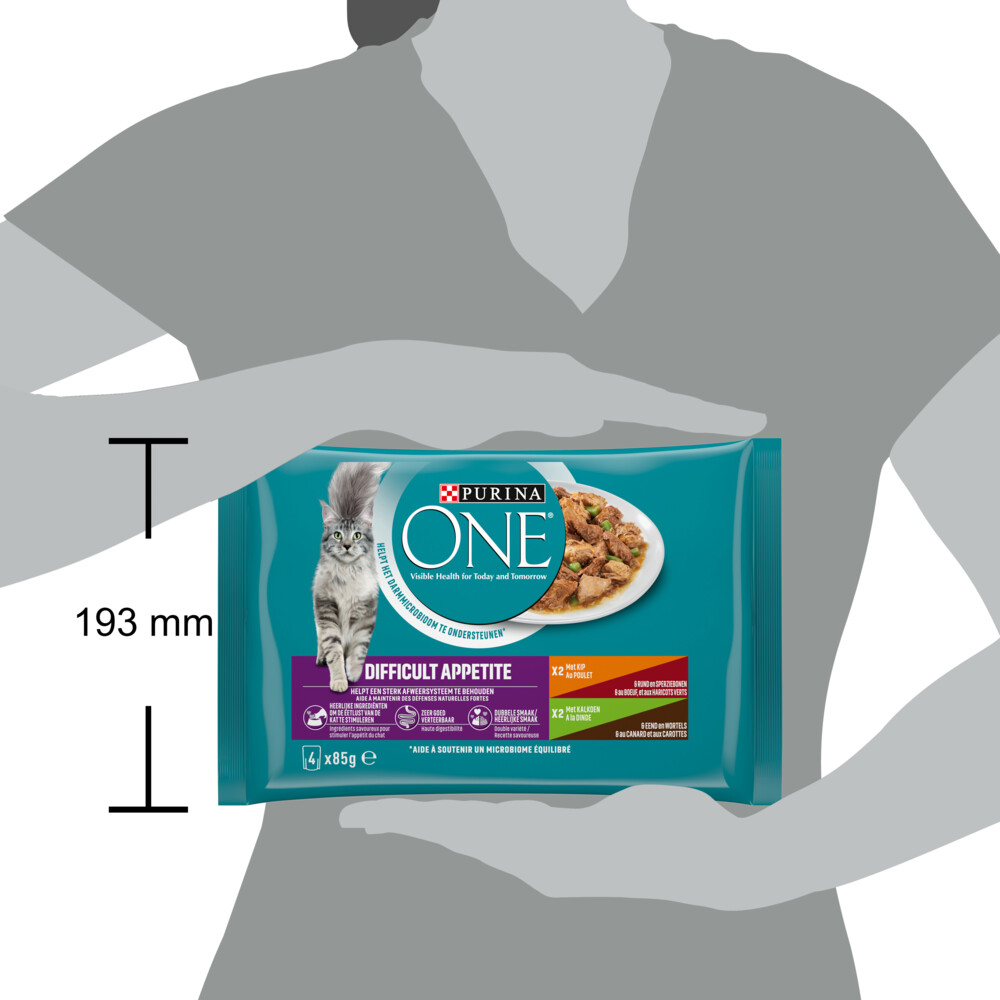 Purina ONE Pouch Adult Difficult Appitite Kip4 x 85 gr