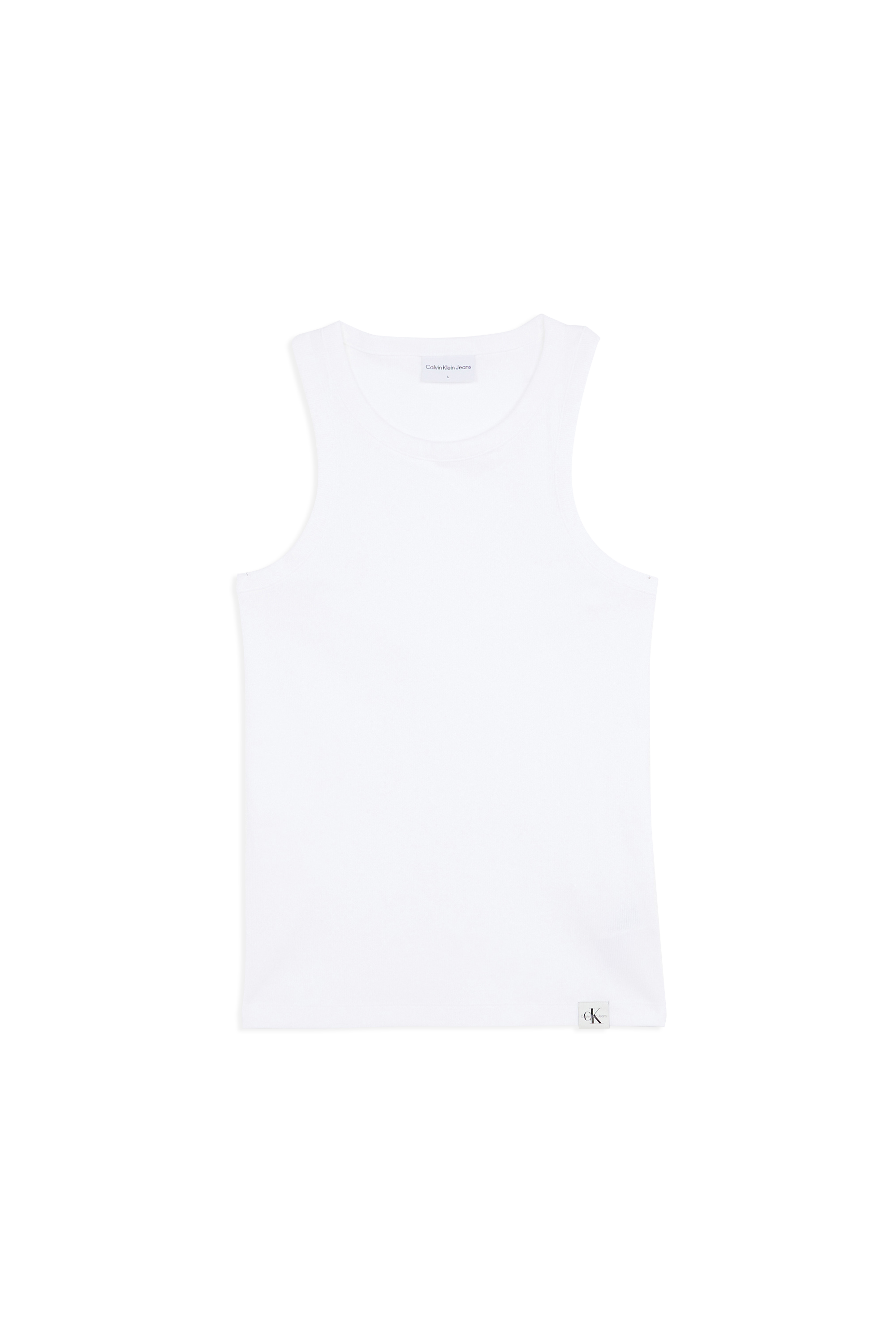 CALVIN KLEIN JEANS Débardeur WOVEN TAB  Blanc