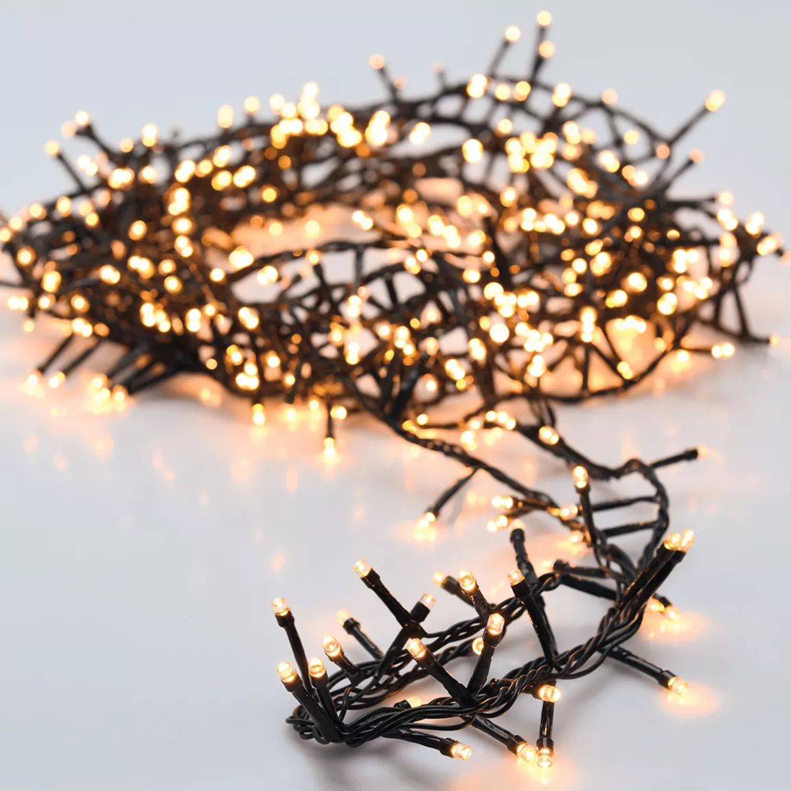 Guirlande lumineuse 45 m 2000 LED câble vert Luxe Blanc chaud