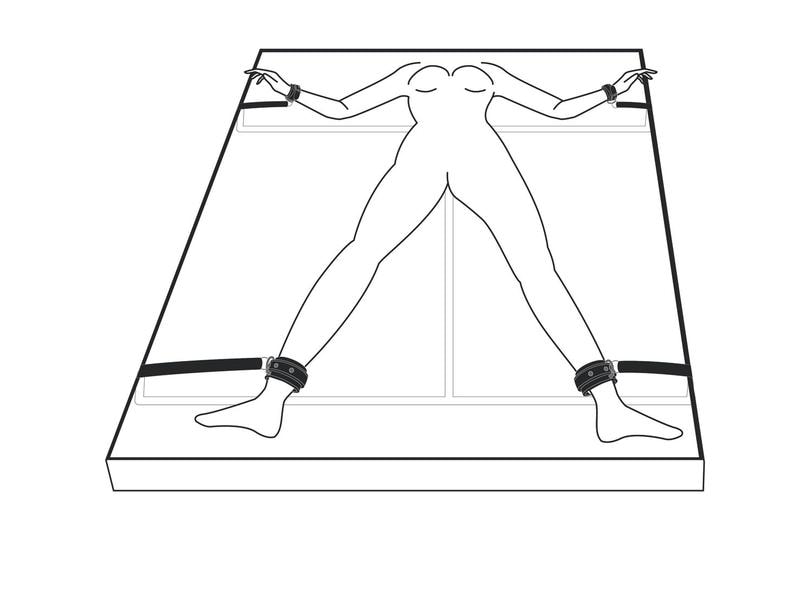 Easytoys Fetish Collection Under Mattress Restraint Set Sch Stabiles Bondage-Set
