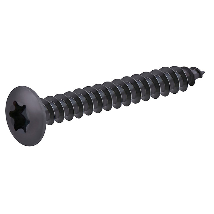 Vis de charnière zinguée noire 7x50 mm - 200 pièces