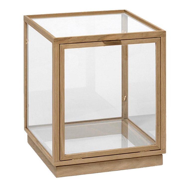 Ferm Living Miru glass montre decoratie natural oak