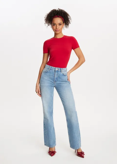Nauwsluitend t-shirt rood (ROO)