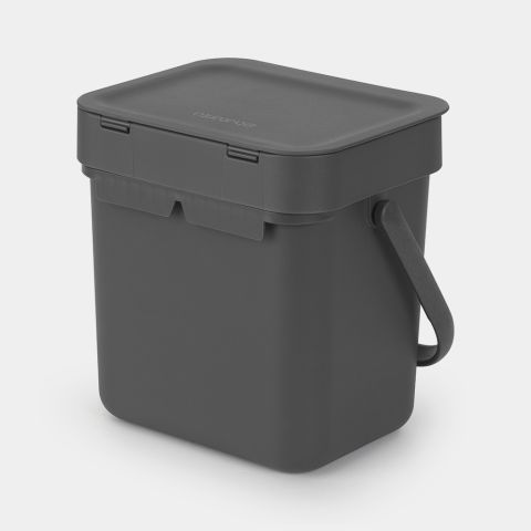 Sort & Go afvalemmer, 3 liter - Grey