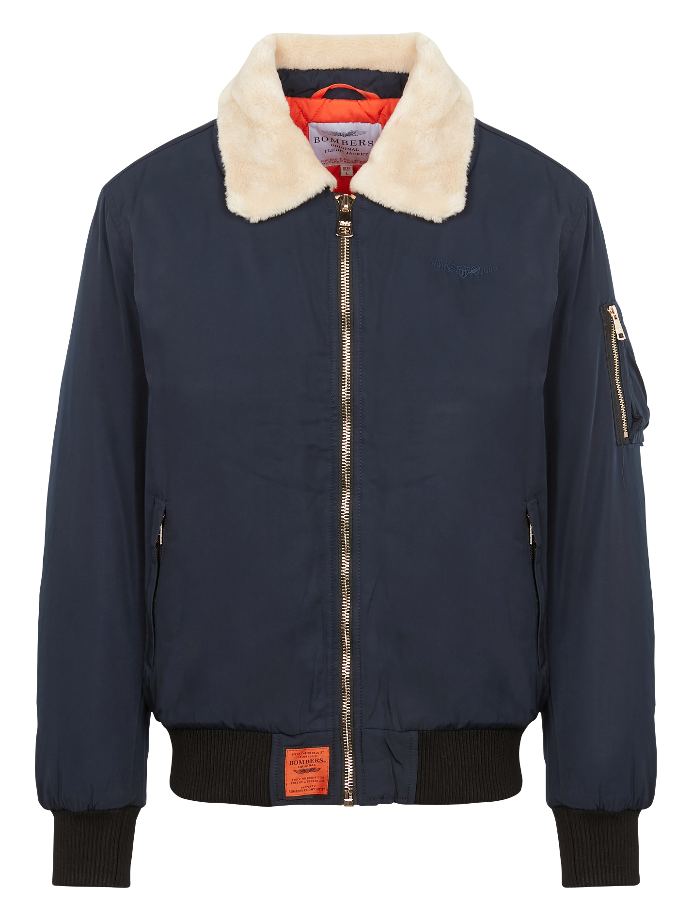 VERSMOLD - Blouson aviateur col classique | Bleu