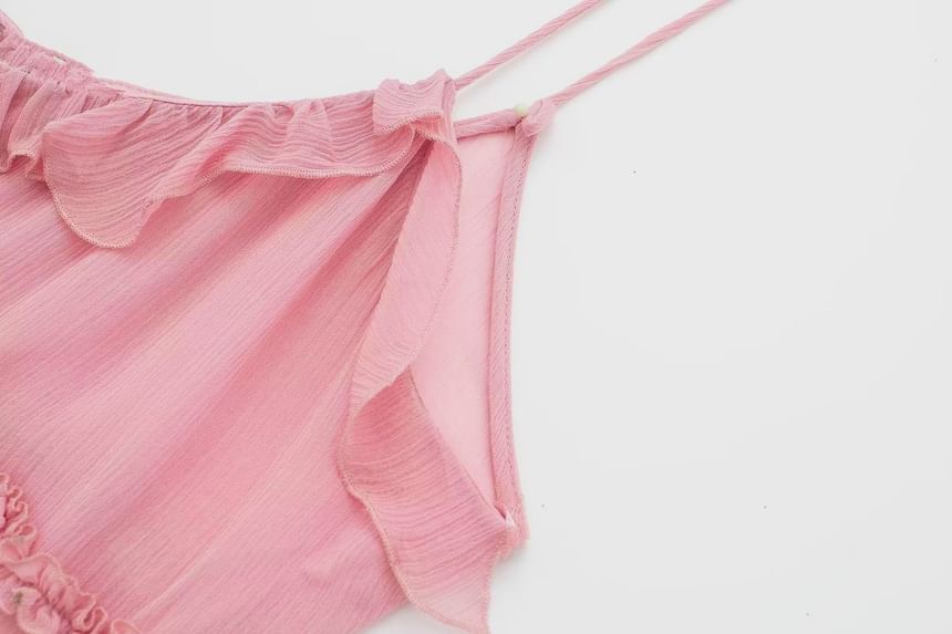 Cumulys - Effen camisole top met ruches