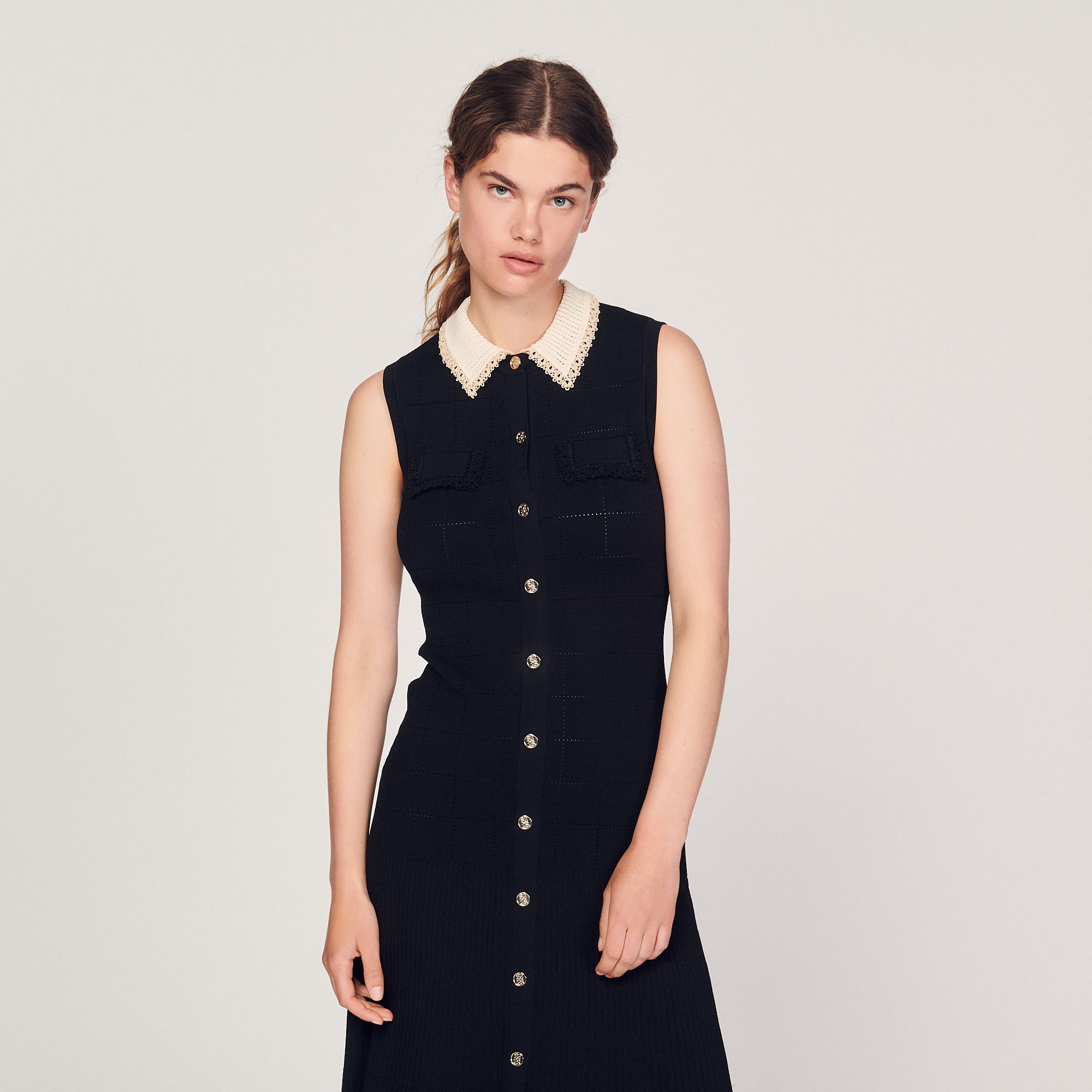 Robe longue sans manches