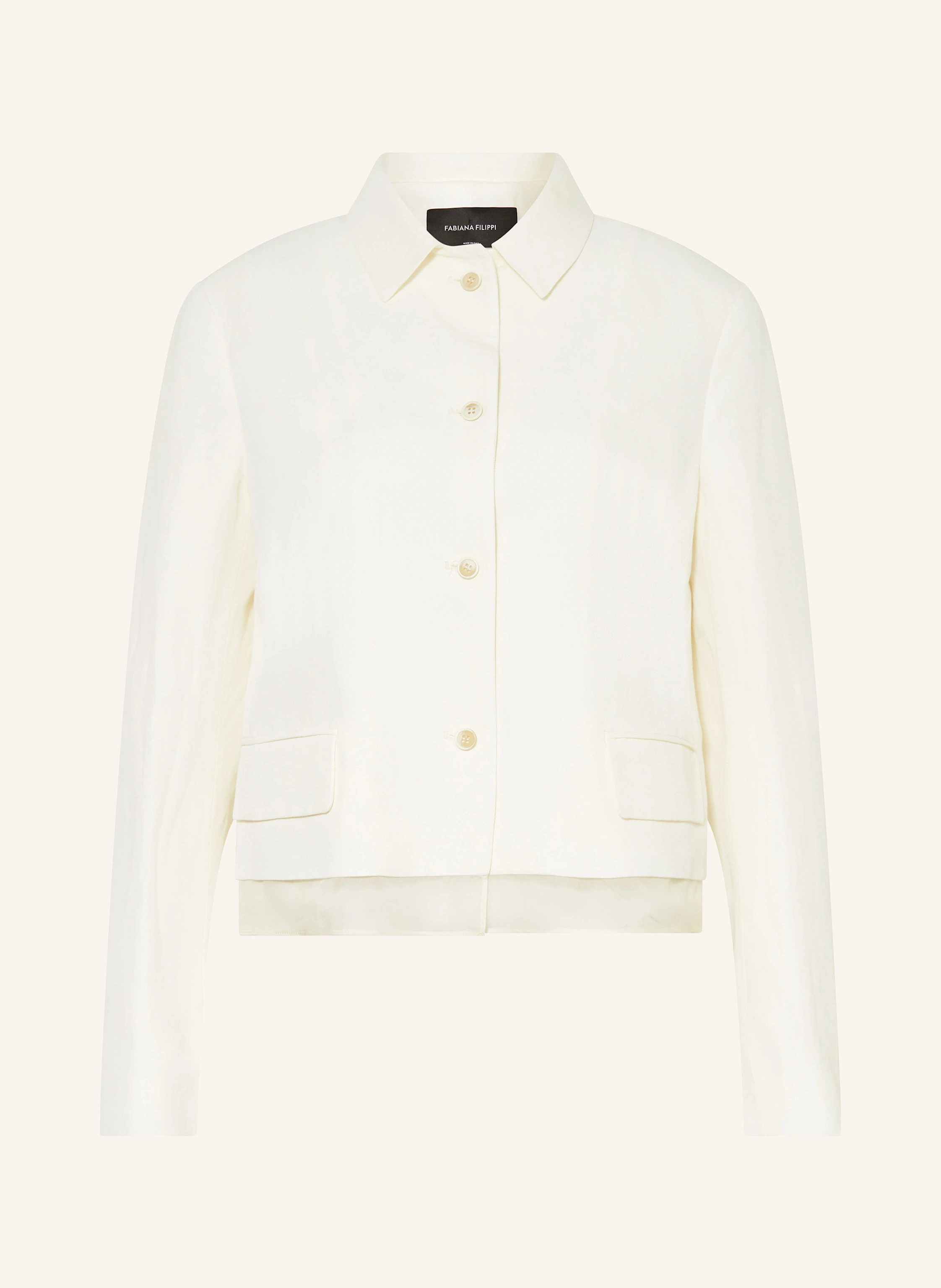 FABIANA FILIPPI Kastenjacke mit Leinen