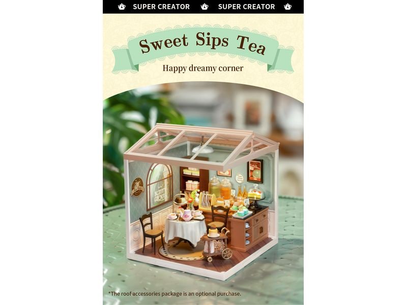 RoboTime Bausatz Sweet Sips Tea 3D-Puzzle aus lasergeschnittenen Holzteilen