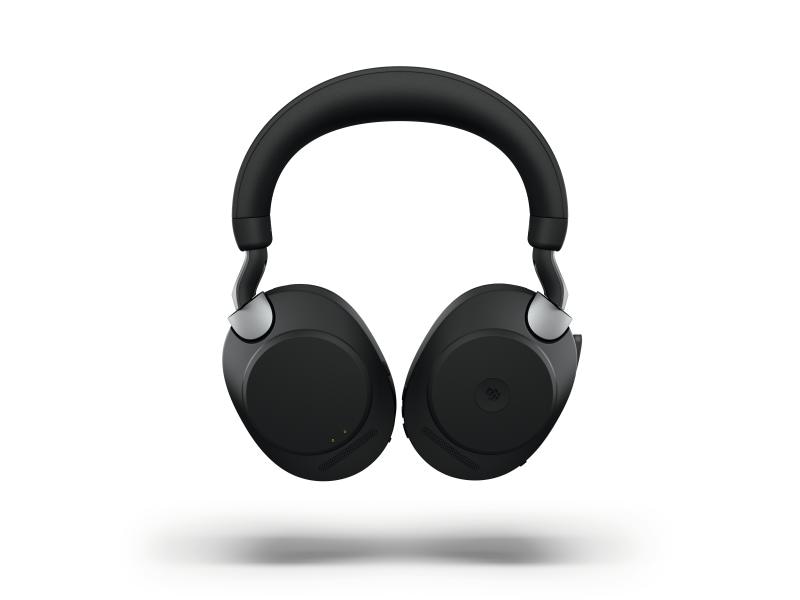 Jabra Headset Evolve2 85 Duo MS Schwarz, USB-C Jabra Blueooth Headset mit Active Noise Cancelling