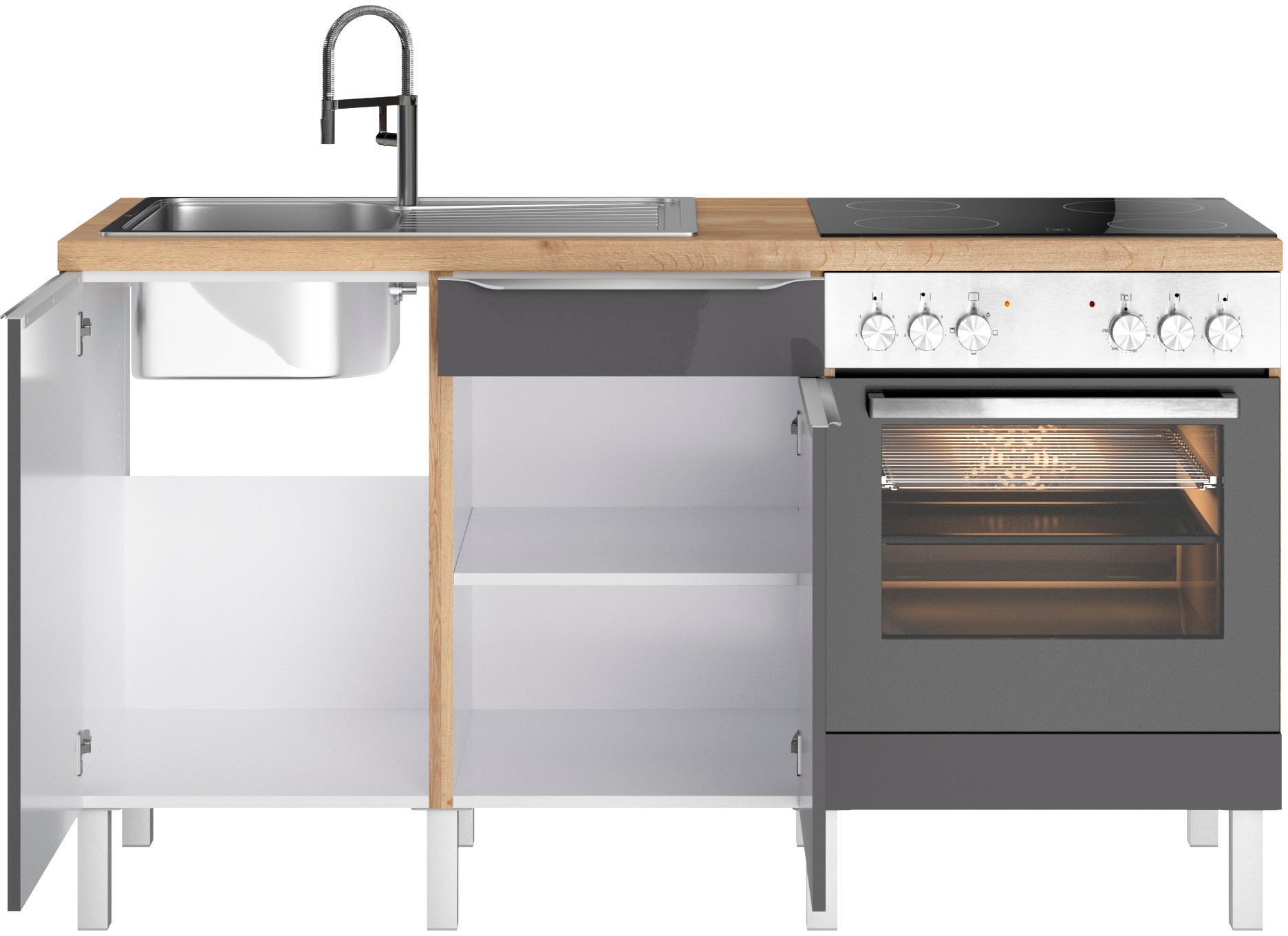 OPTIFIT Küche »Lilly2« Breite 160 cm, wahlweise mit E-Geräten