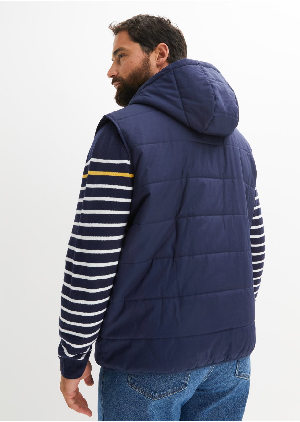 Veste sans manches matelassée à capuche