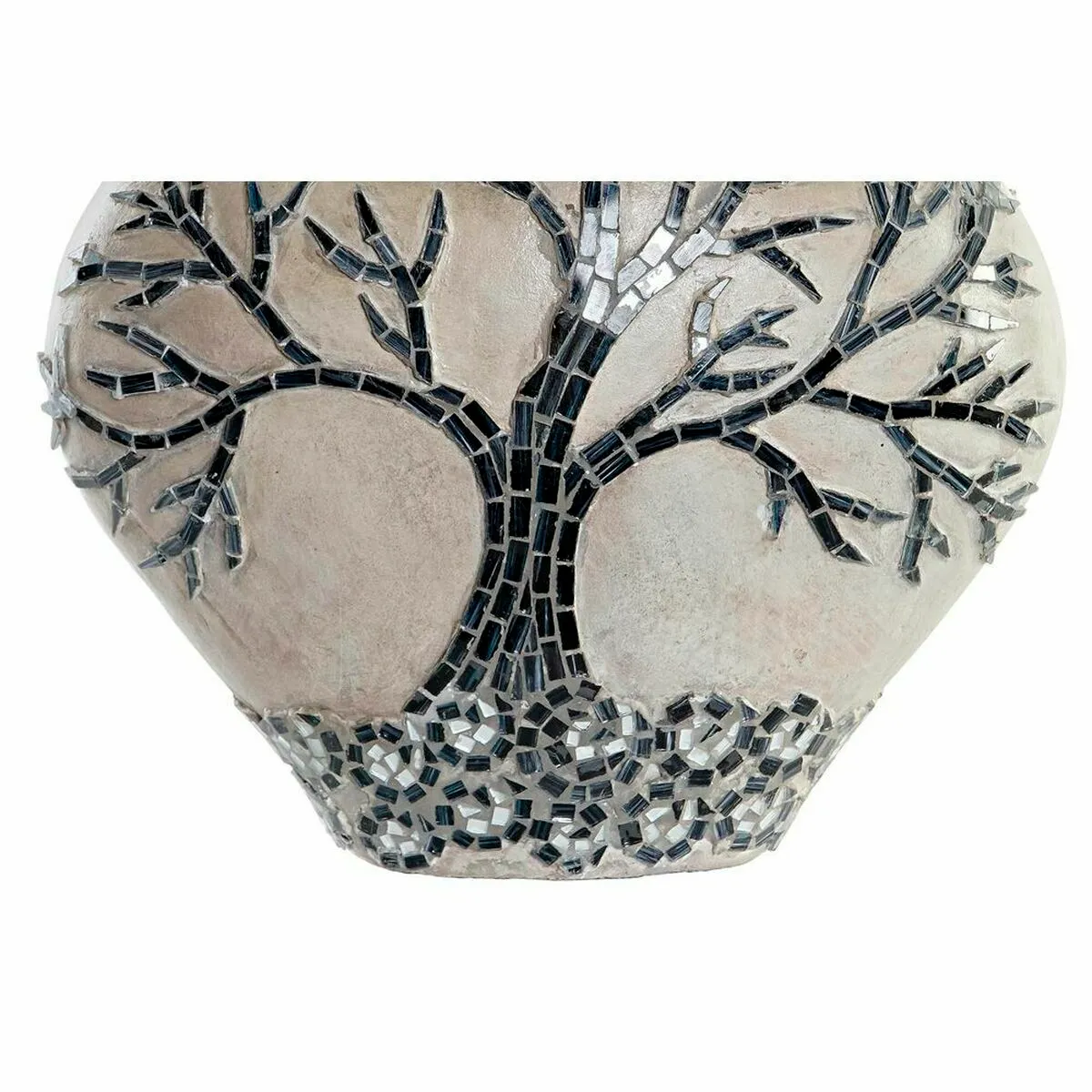 DKD Home Decor Vase Arbre Verre Noir/Beige