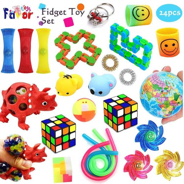Favor 24st Fidget Set Pack for kids Pop it Stress ball