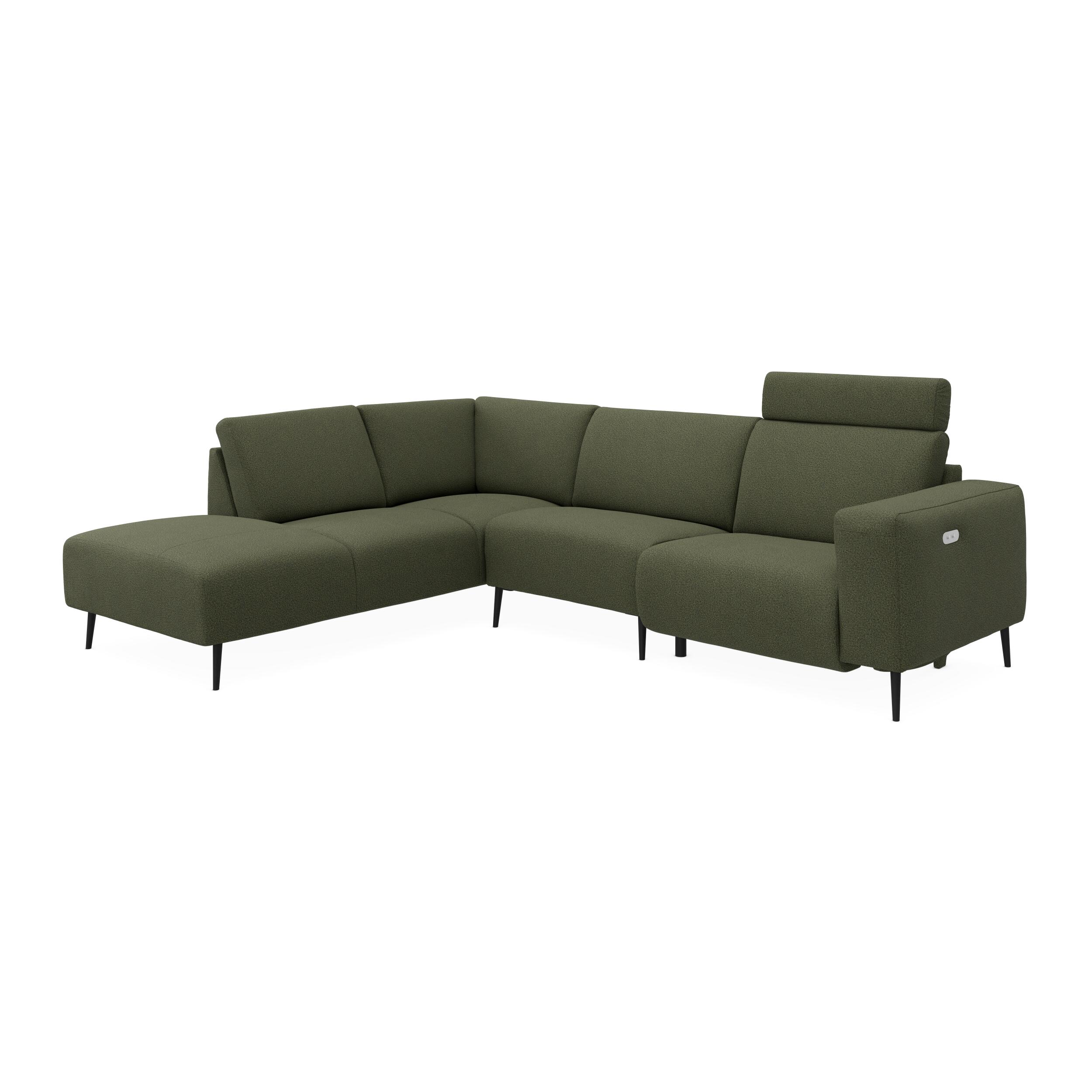 Remus venstrevendt sofa med pufafslutning