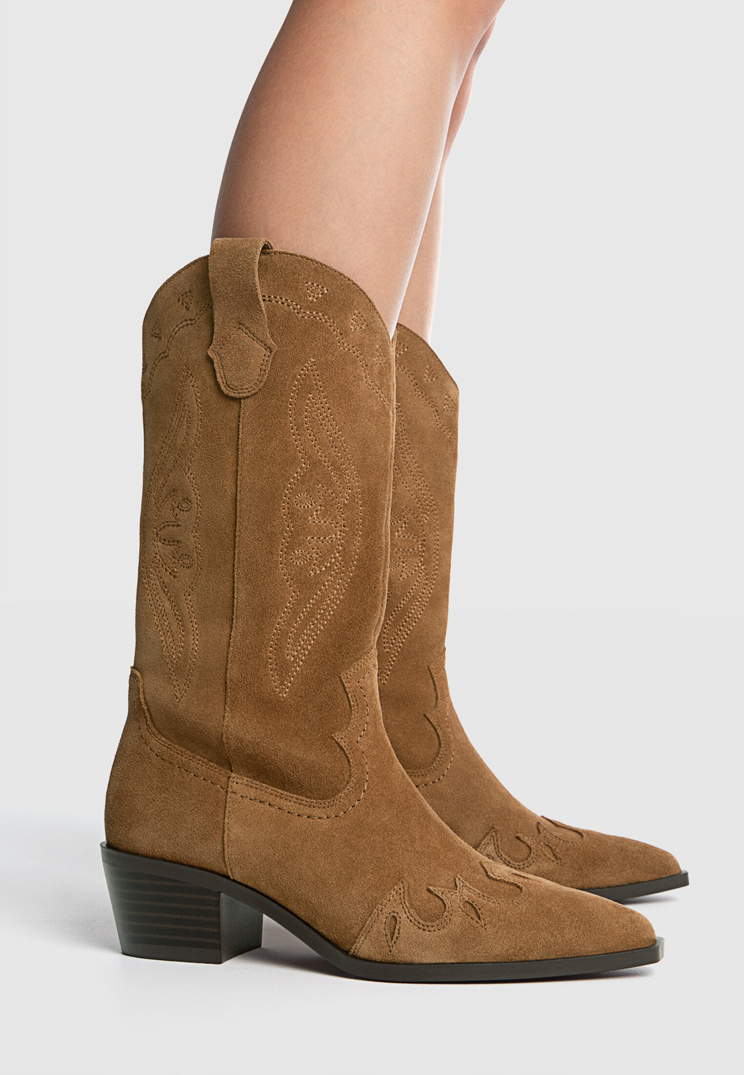 Botas de couro de cowboy