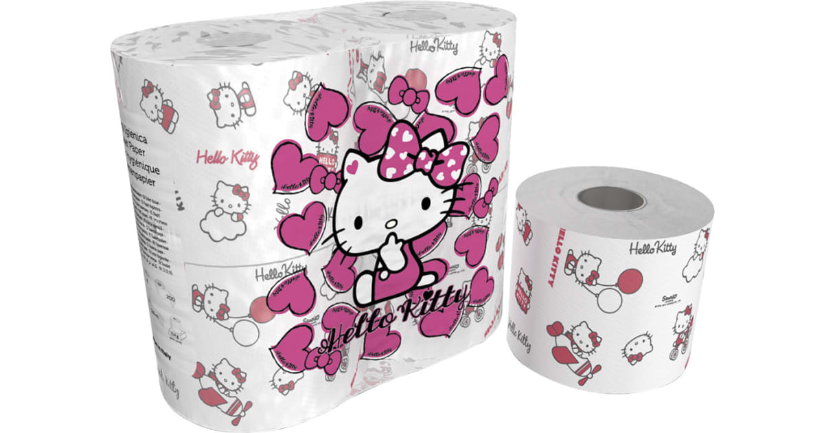 Worldcart Toilettenpapier Hello Kitty 4x 200 Blatt 3-lagig