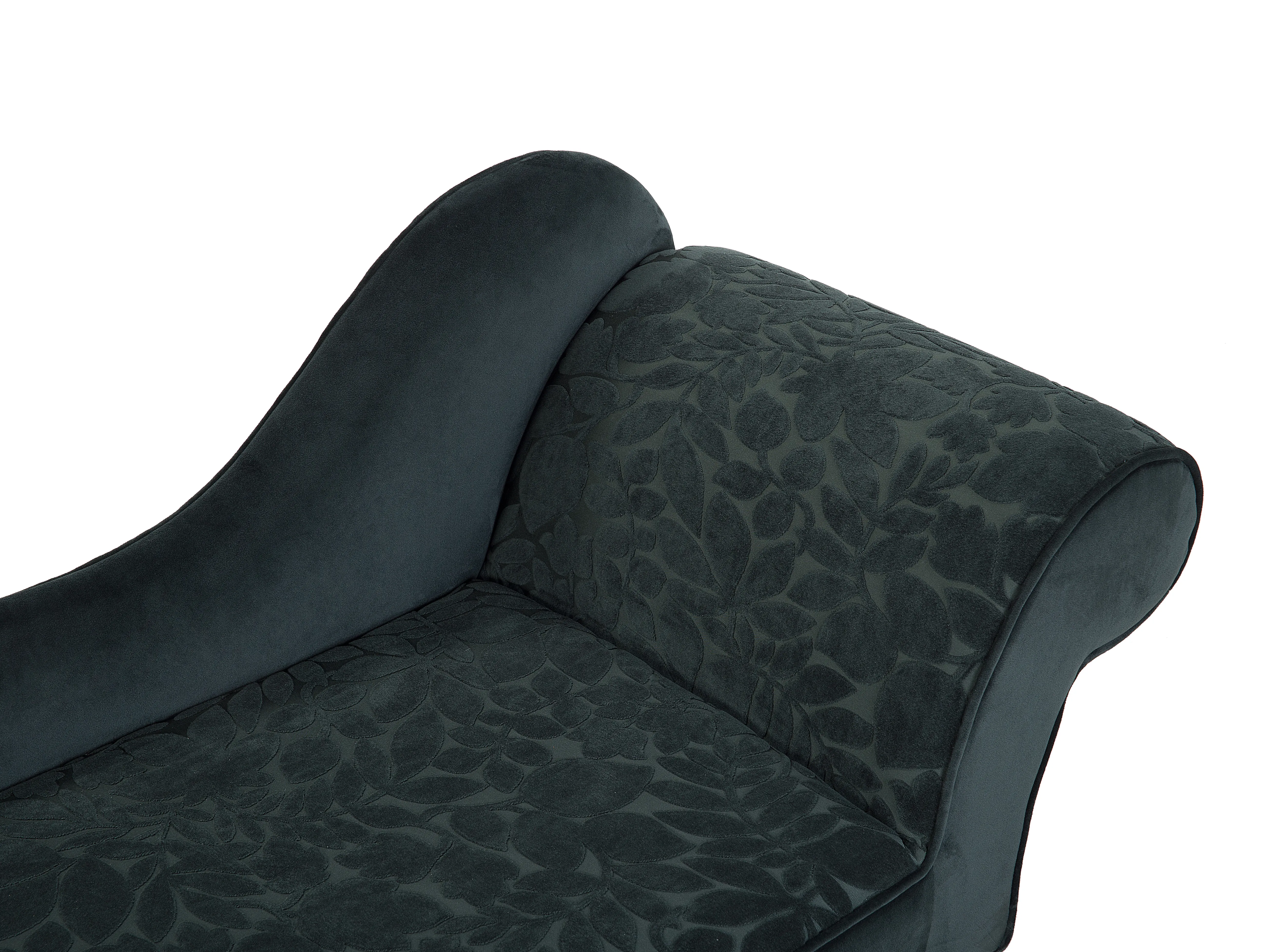 Rechtszijdige chaise longue BIARRITZ Fluweel Donkergroen