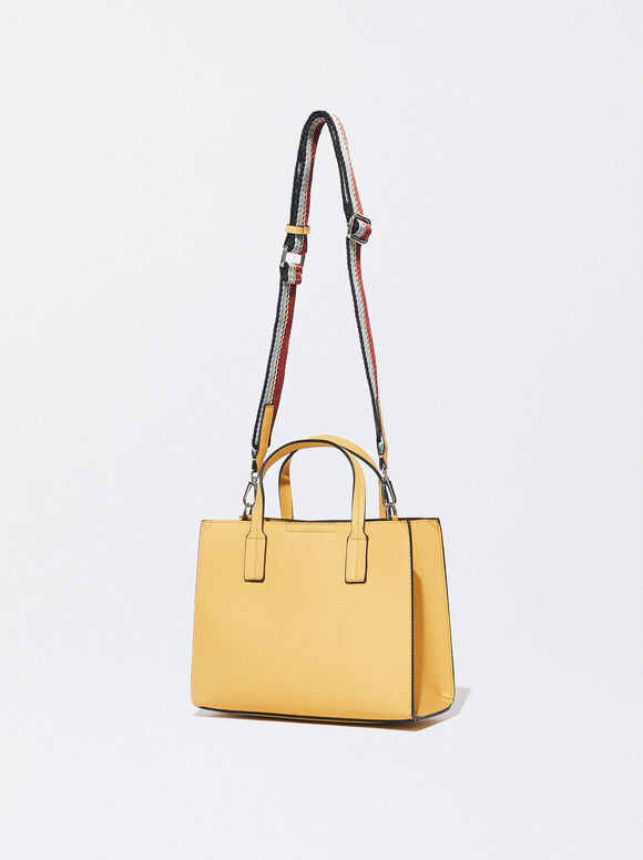 Bolsa de compras com bolsa removível - Amarela