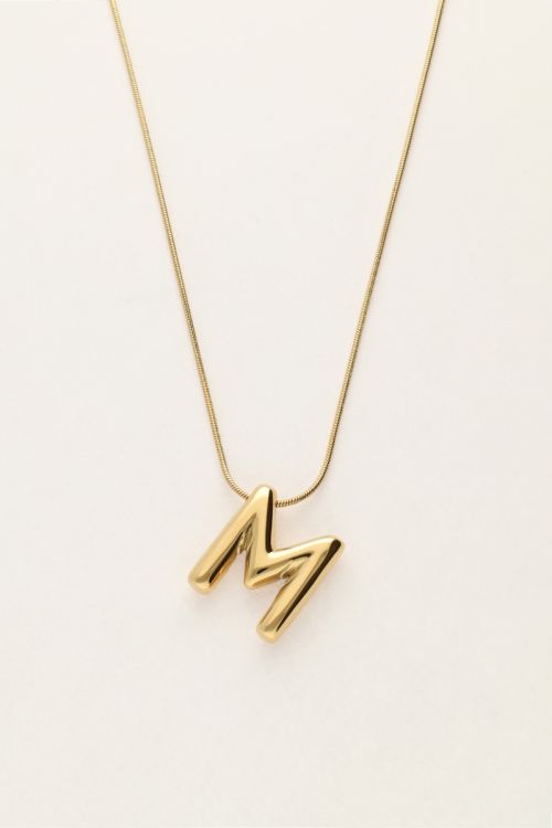 Bold ketting met initial