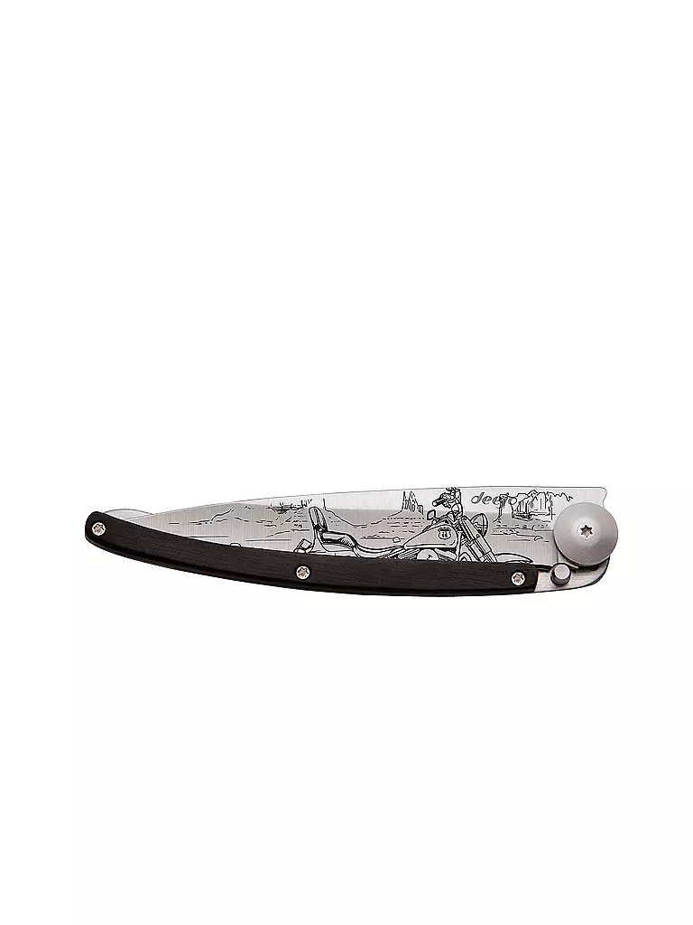 DEEJO Taschenmesser Ebenholz Titan EASY RIDER 37G silber